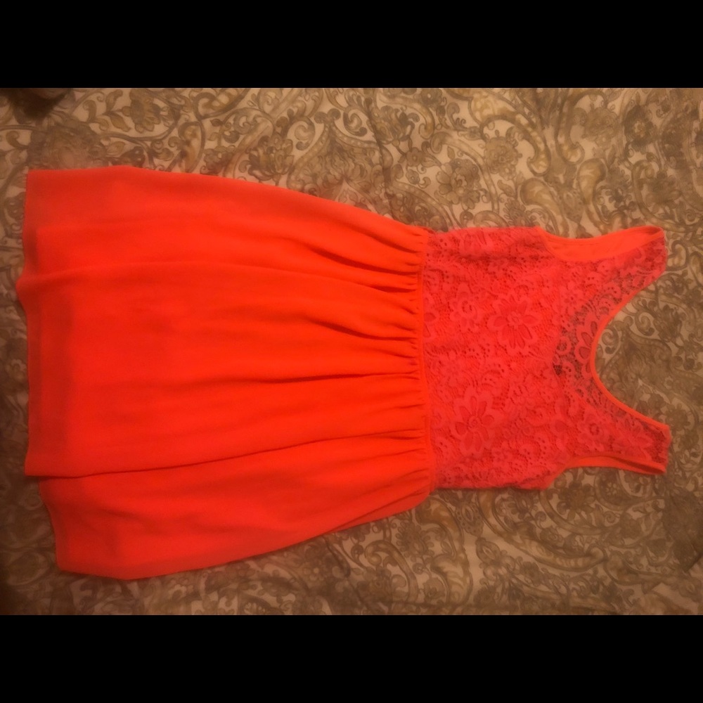 Coral Lace Dress